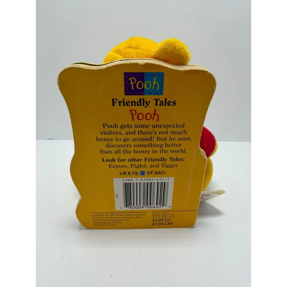 Disney Pooh Friendly Tales 1997 Plush Book Lot of 3 Tigger Eeyore Winnie